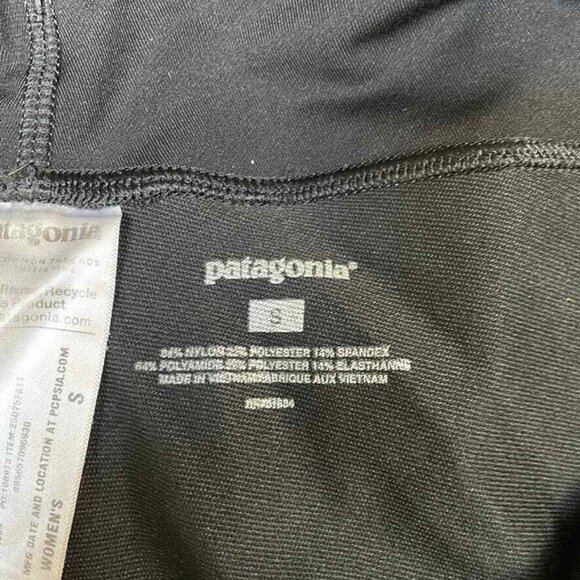 Patagonia Workout Leggings‎ Small Black Nylon Polyester Crop Drawstring Waist - Picture 7 of 8
